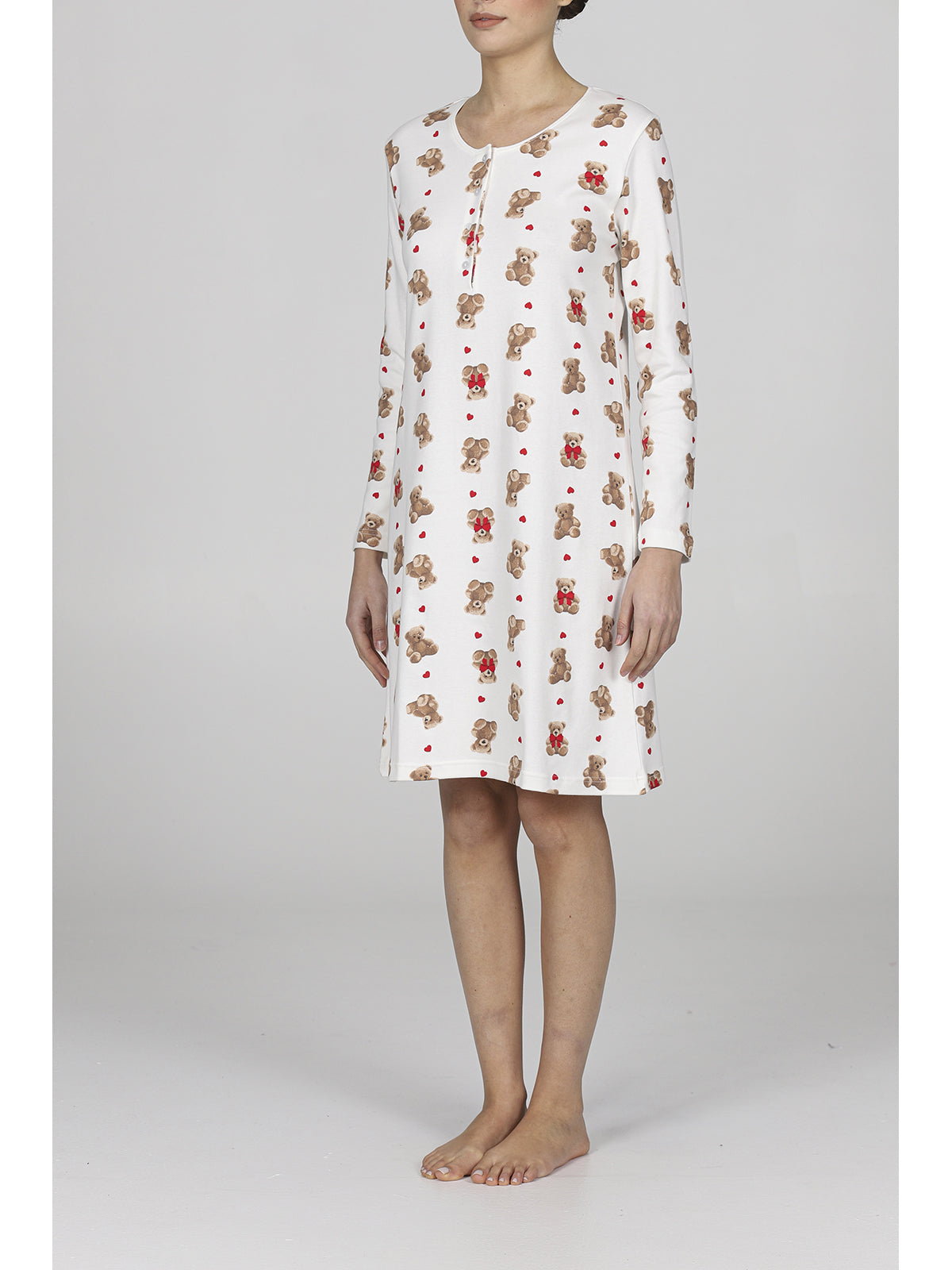 Camicia da notte in fantasia orsetti