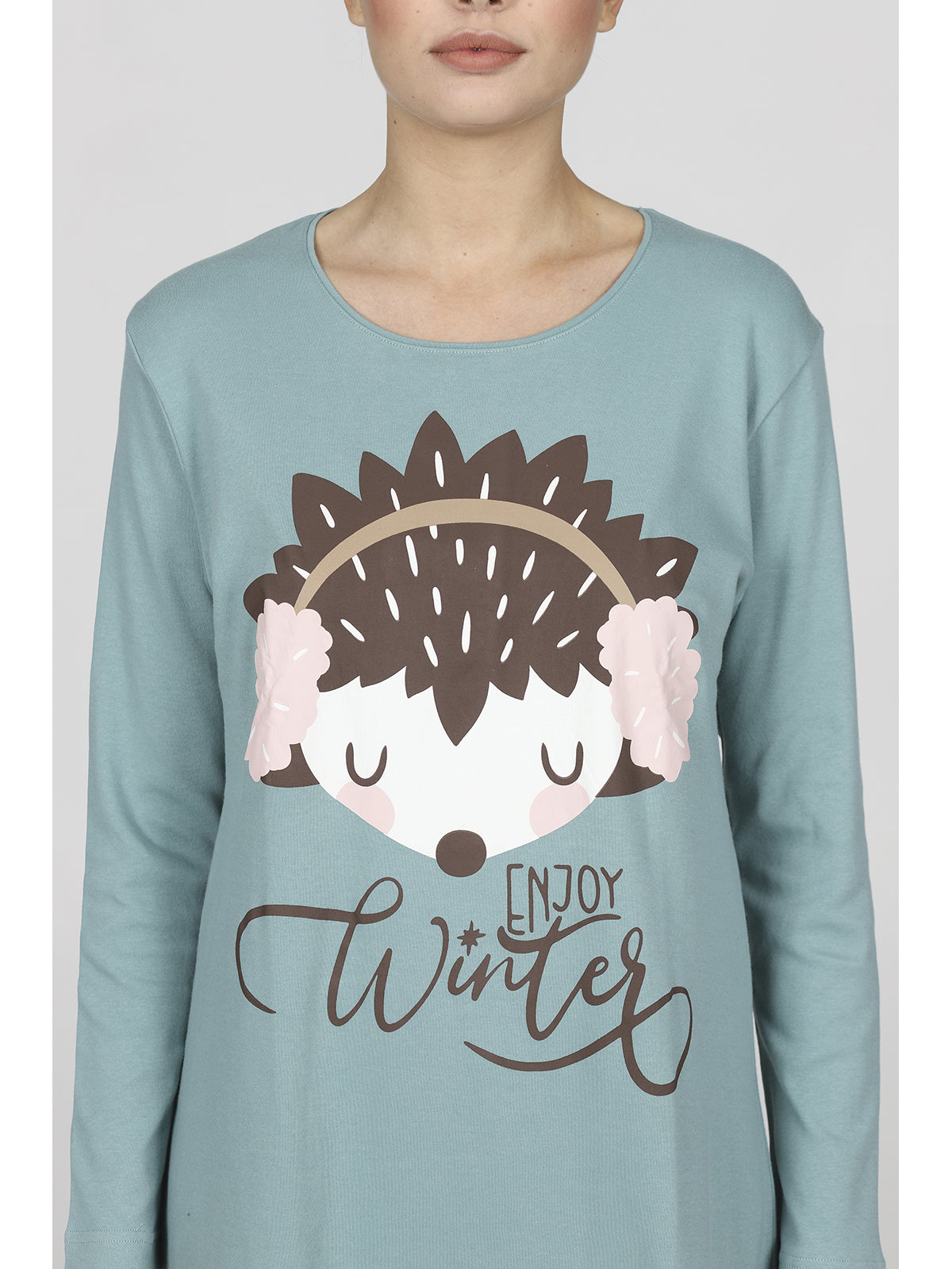Camicia da notte invernale con ghiro