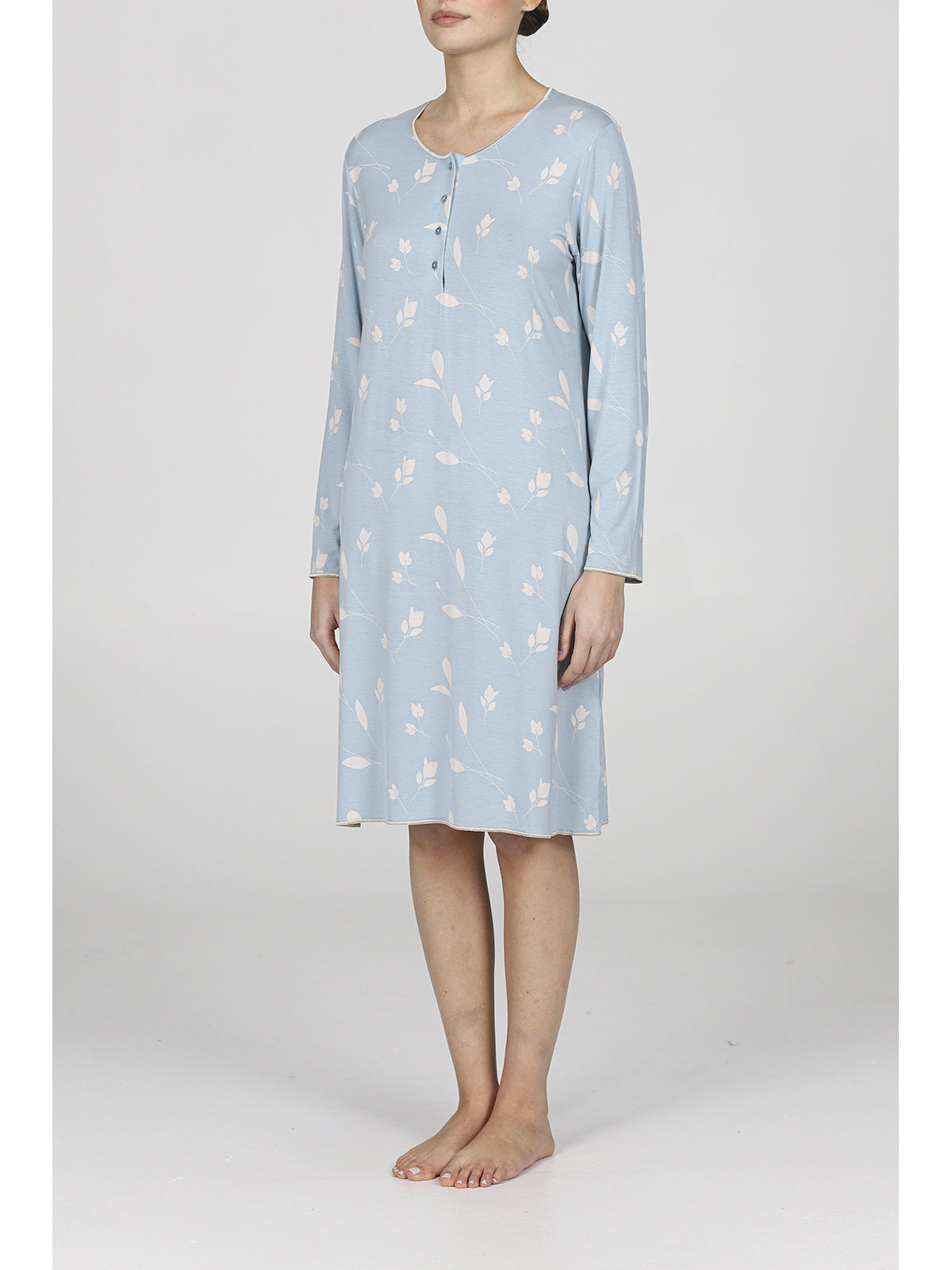 Camicia da notte in jersey di modal