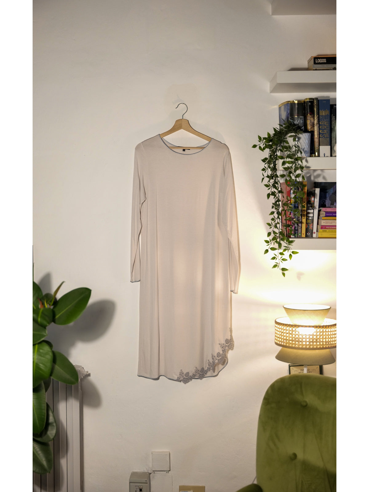 Camicia da notte con spacco in modal