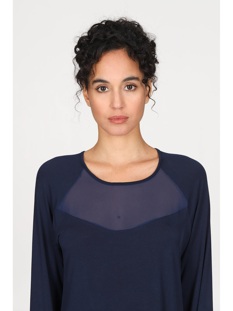 Camicia Da Notte Con Chiffon