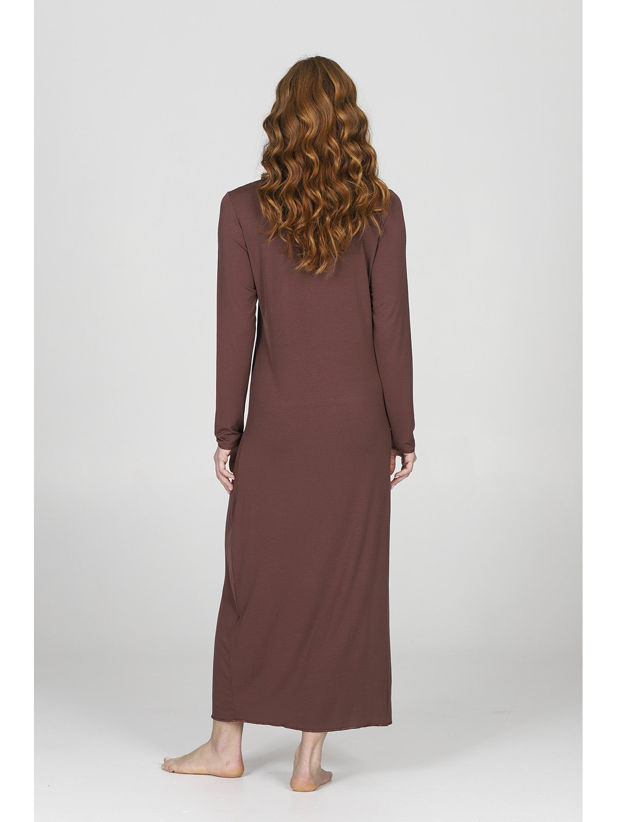 Elegante camicia da notte lunga in modal