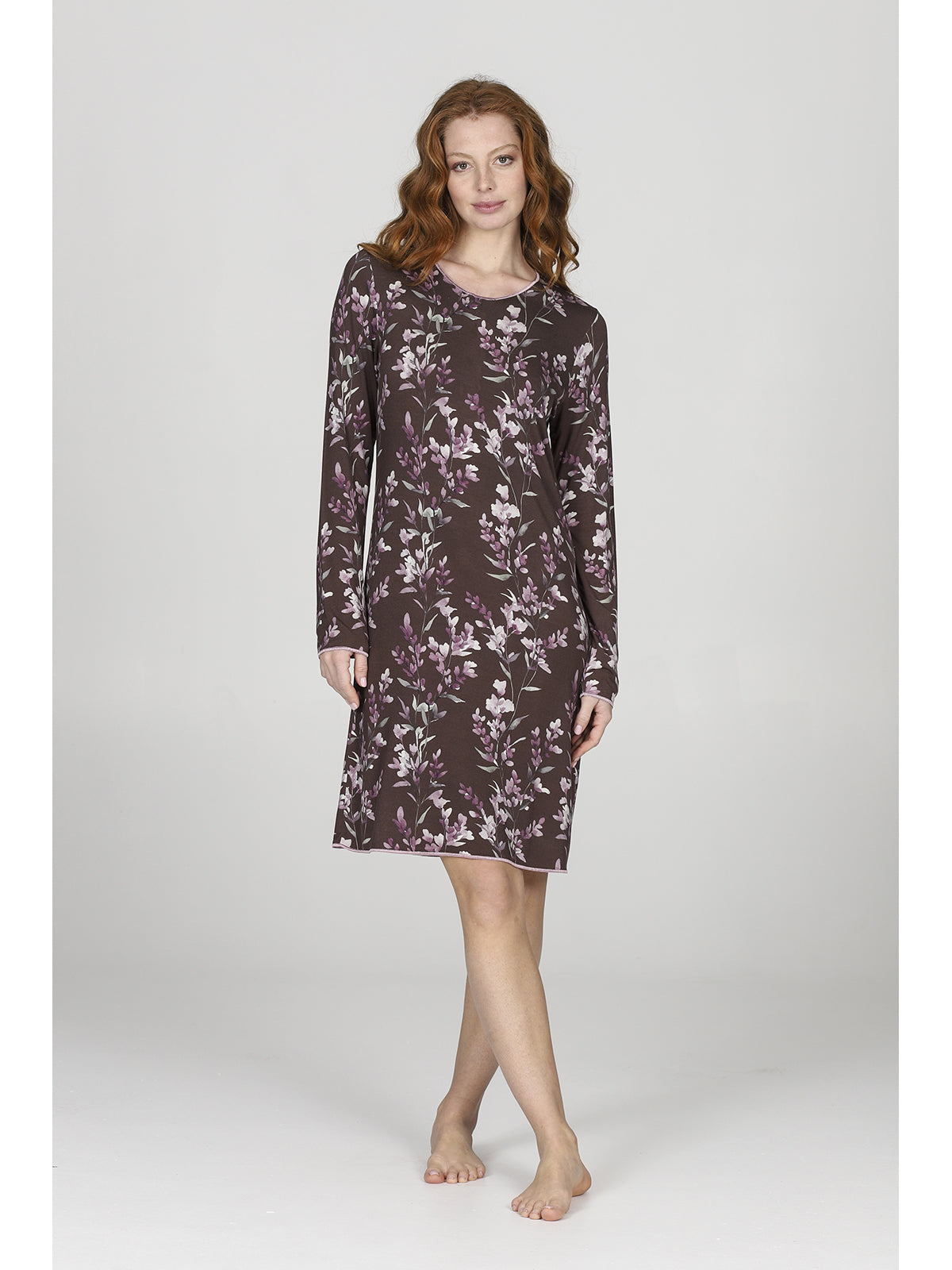 Floreale camicia da notte donna in modal