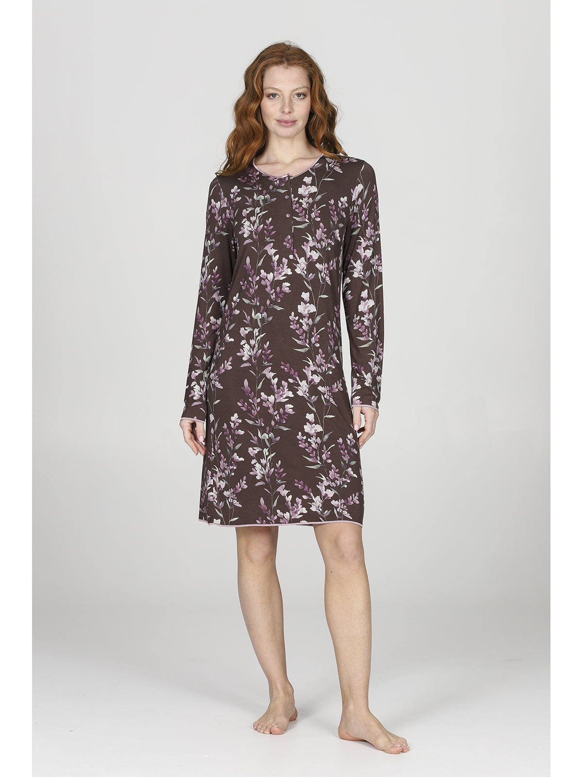 Floreale camicia da notte donna in modal