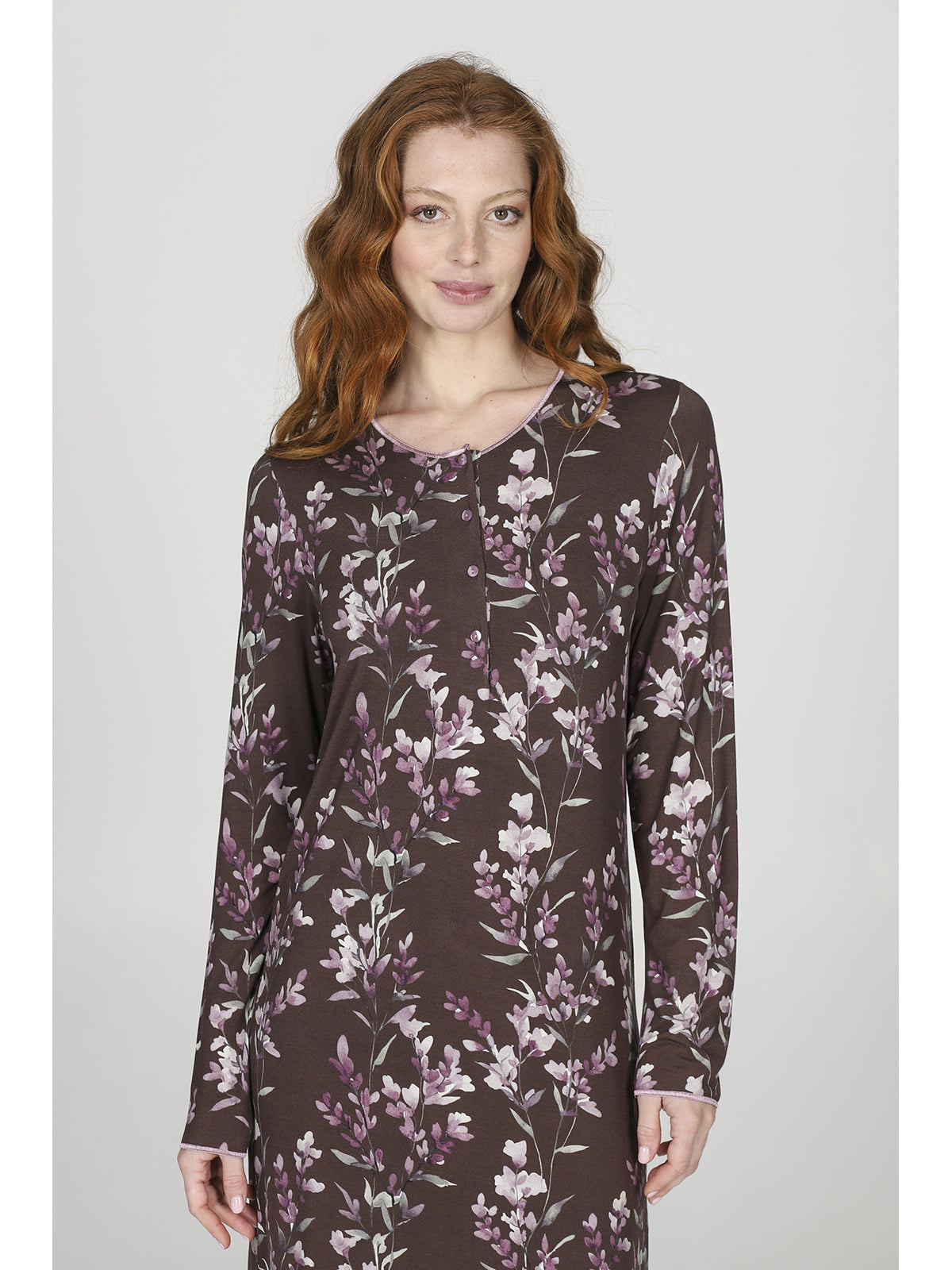 Floreale camicia da notte donna in modal
