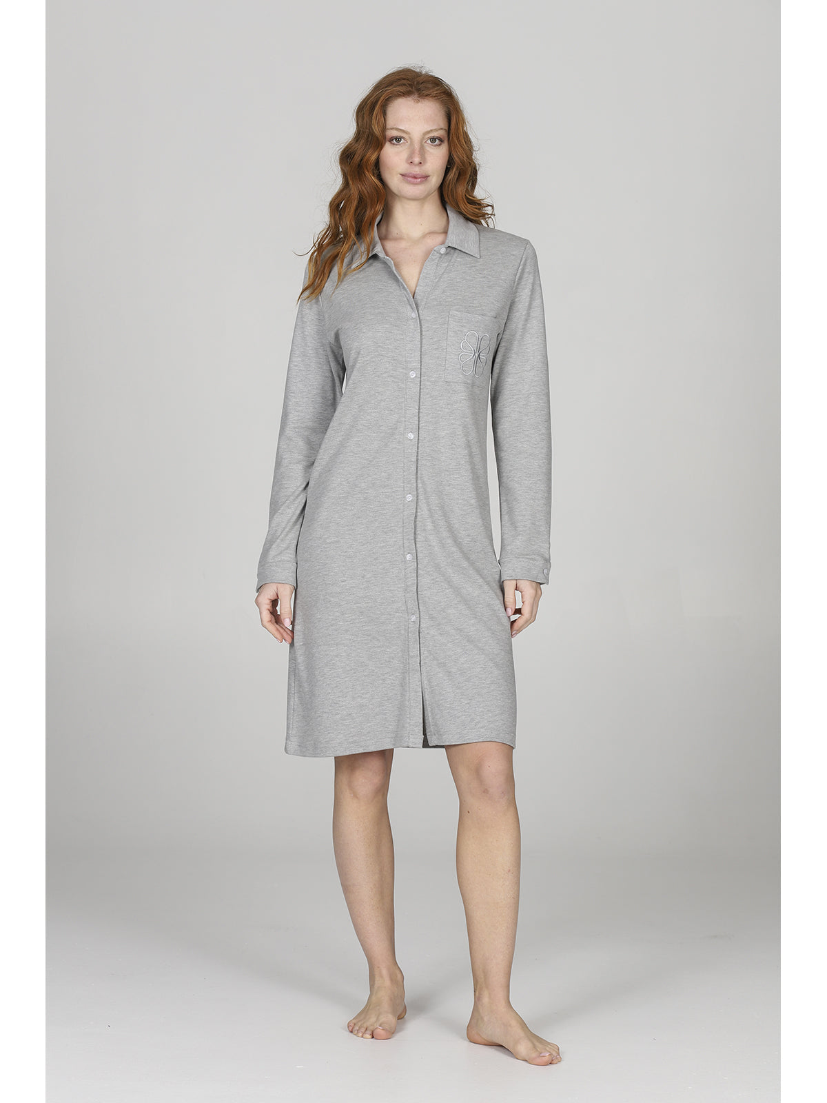 Camicia da notte apribile in cotone modal