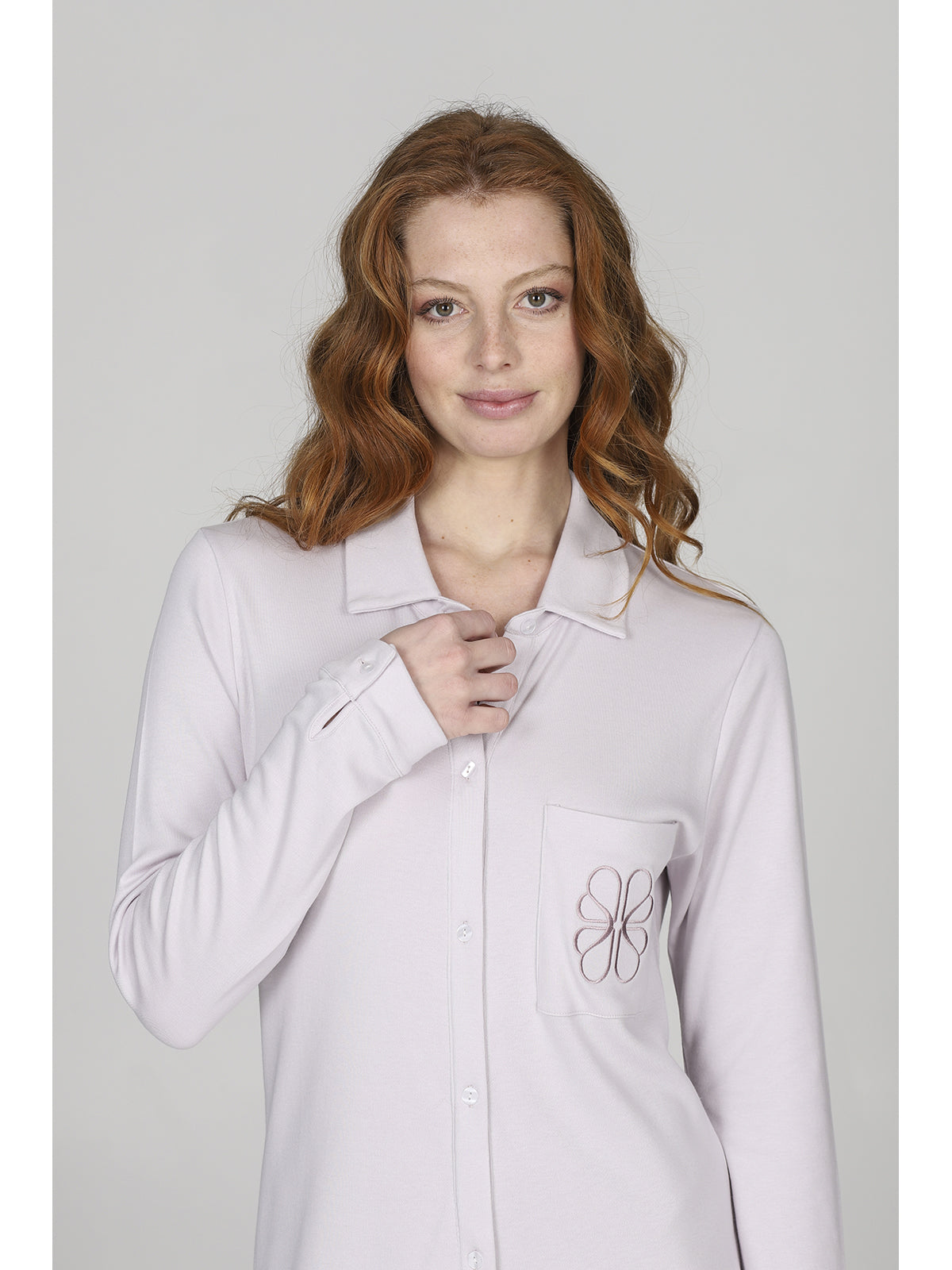 Camicia da notte apribile in cotone modal
