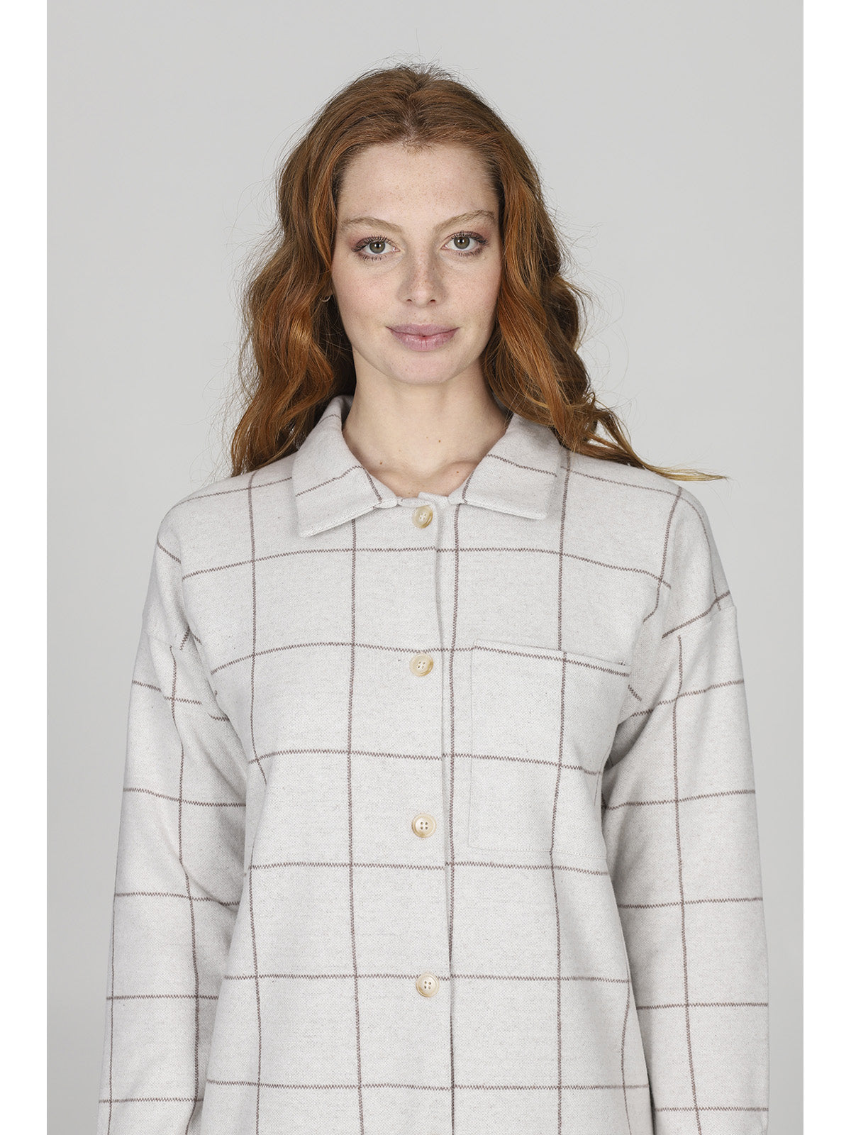 Camicia da notte lunga in jacquard