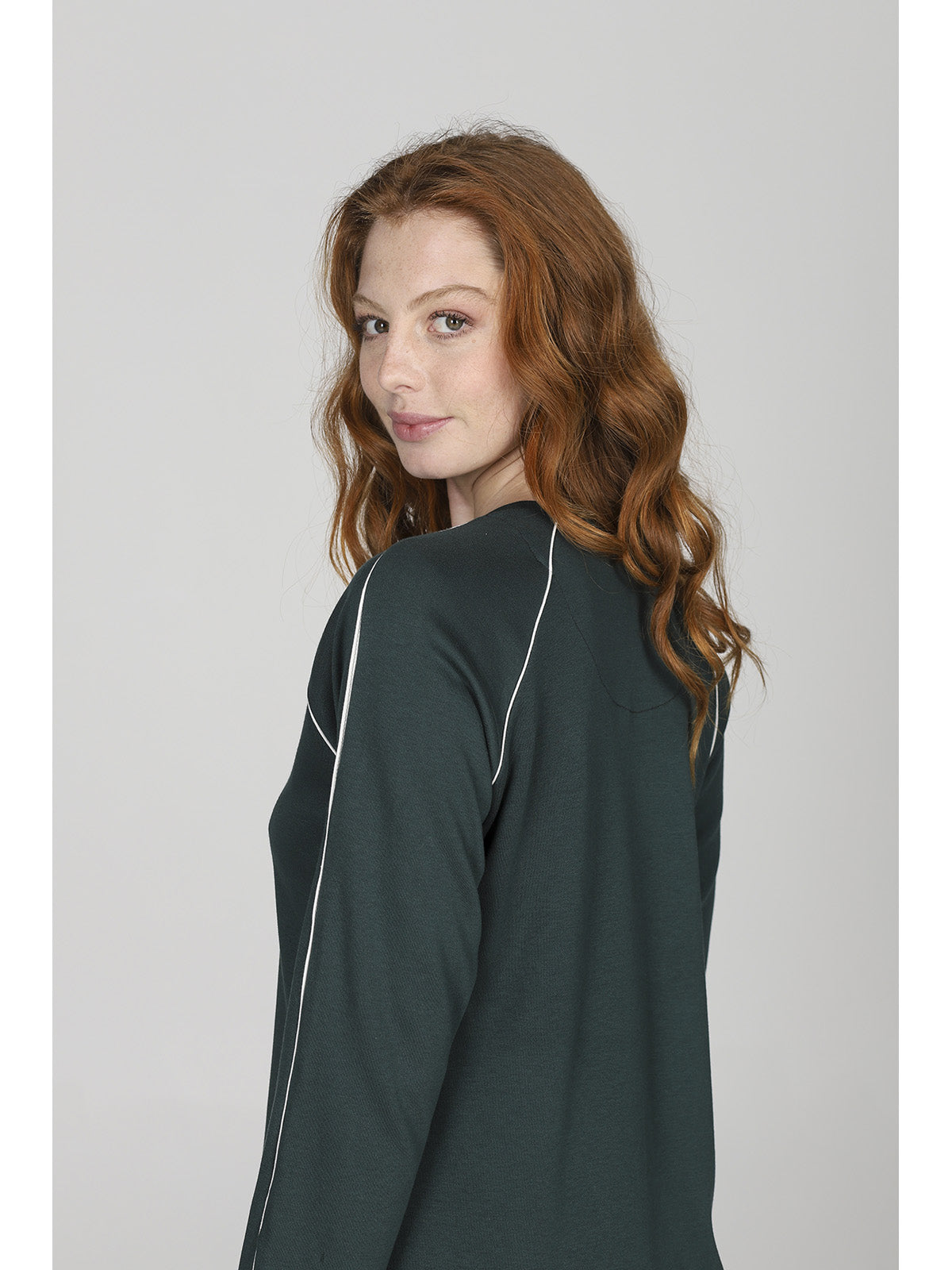 Camicia da notte sporty in cotone modal