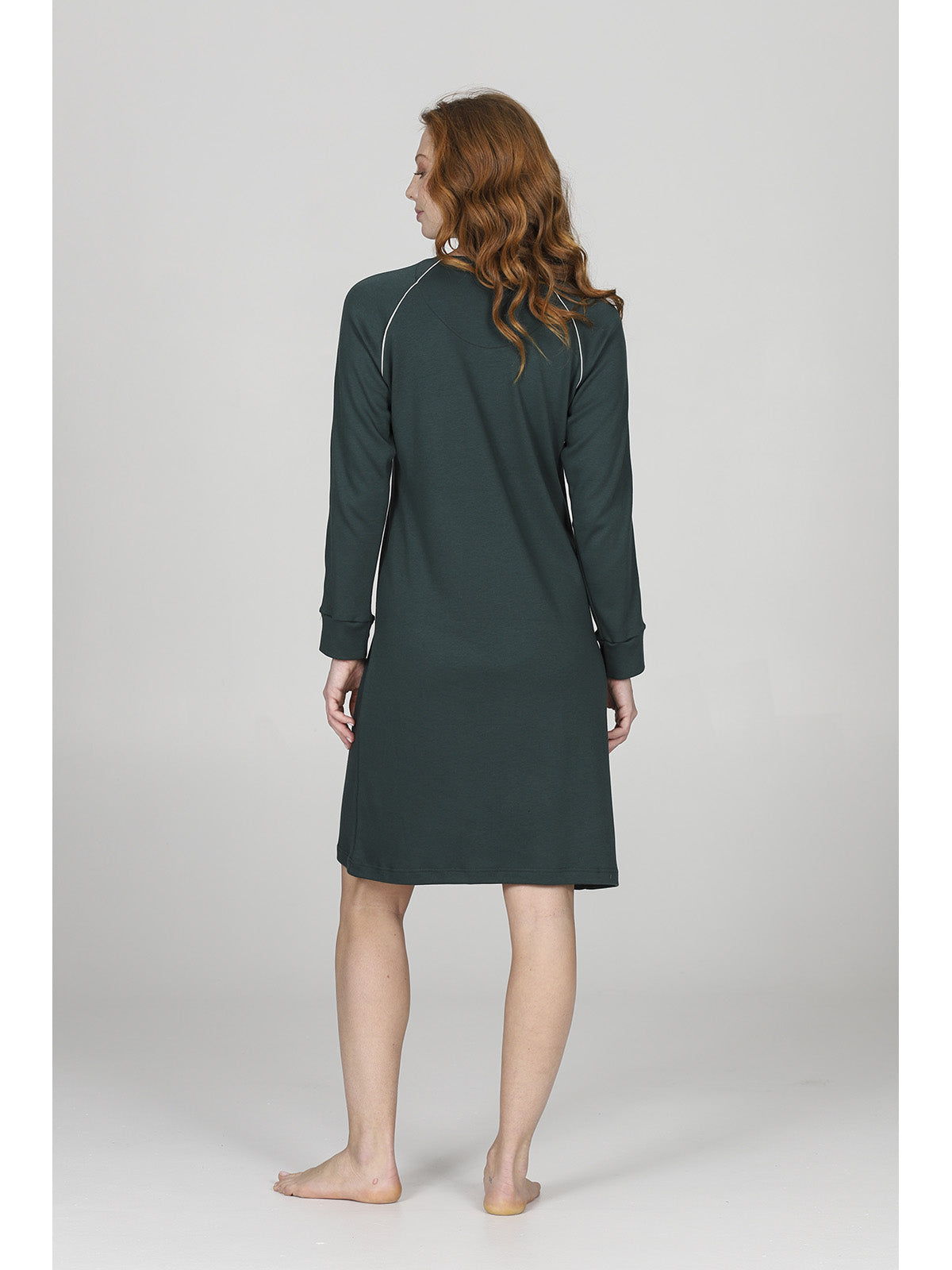 Camicia da notte sporty in cotone modal