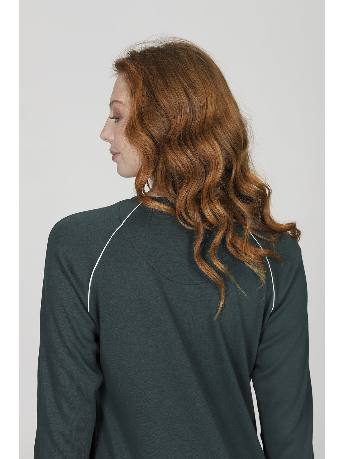 Camicia da notte sporty in cotone modal