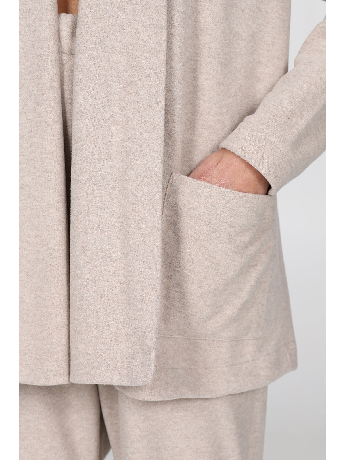 Cardigan in caldo punto milano Beige Boglietti