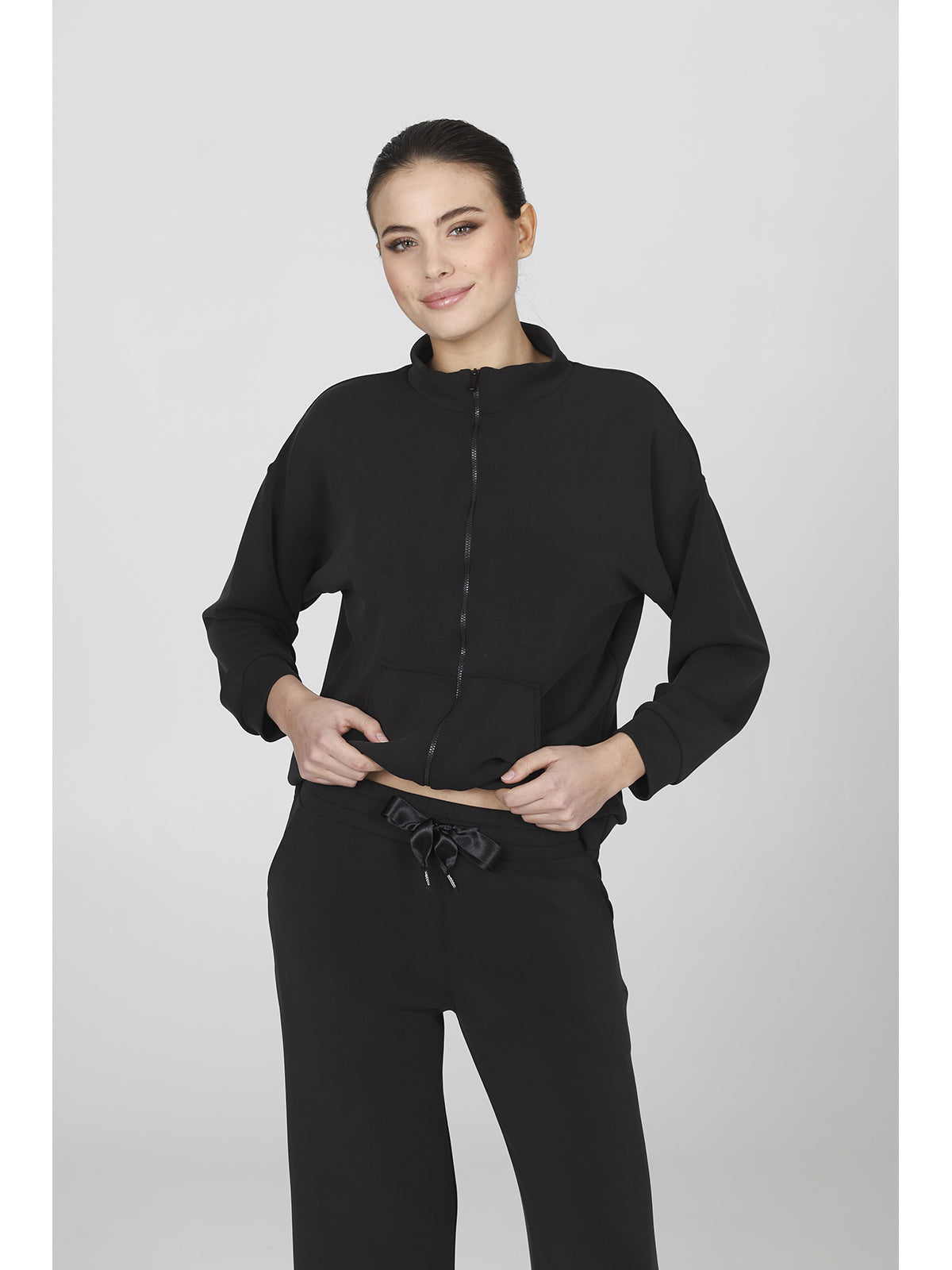 Tuta con zip in morbido micromodal