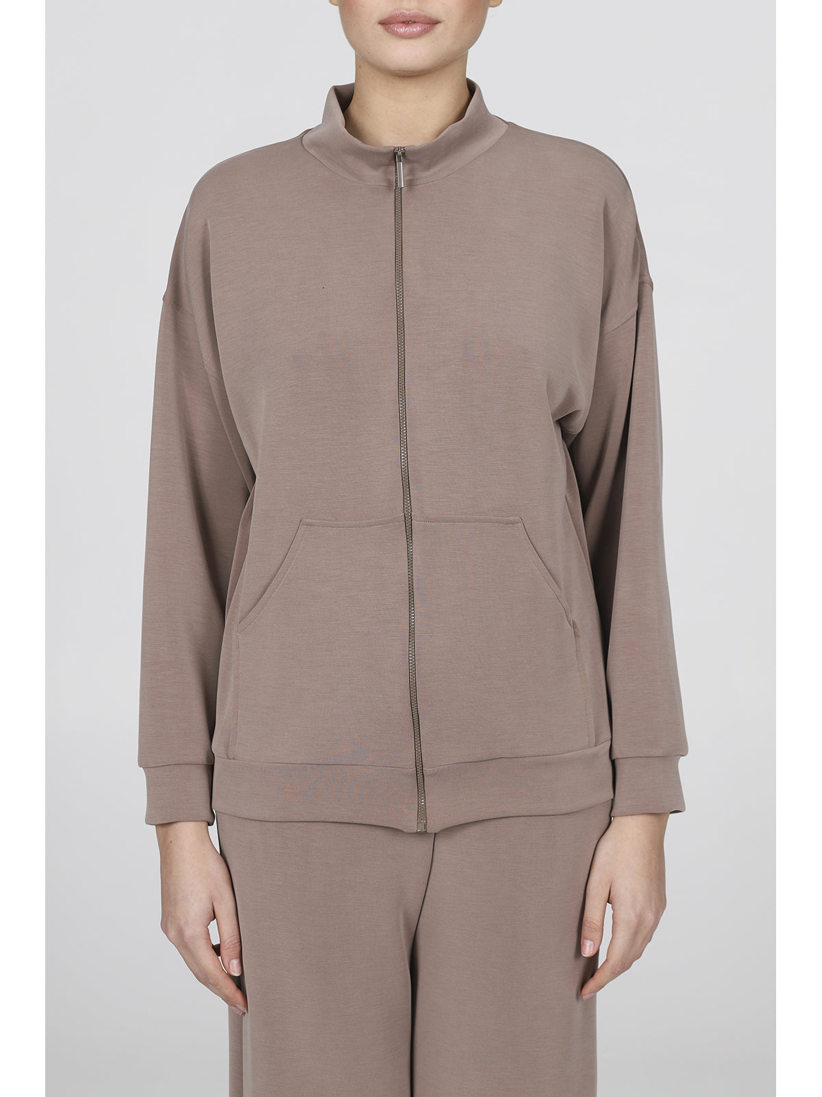 Tuta con zip in morbido micromodal