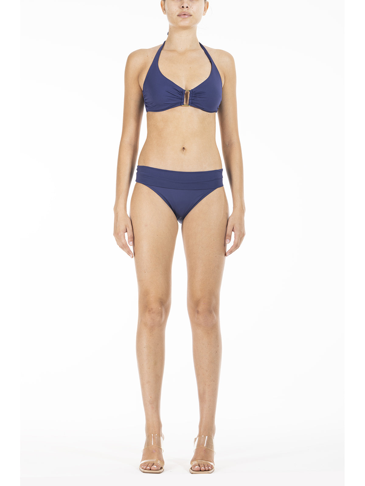 Costume bikini triangolo con ferretto Blu Boglietti