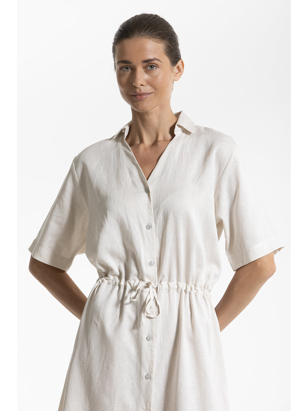 Camicione in lino e bamboo