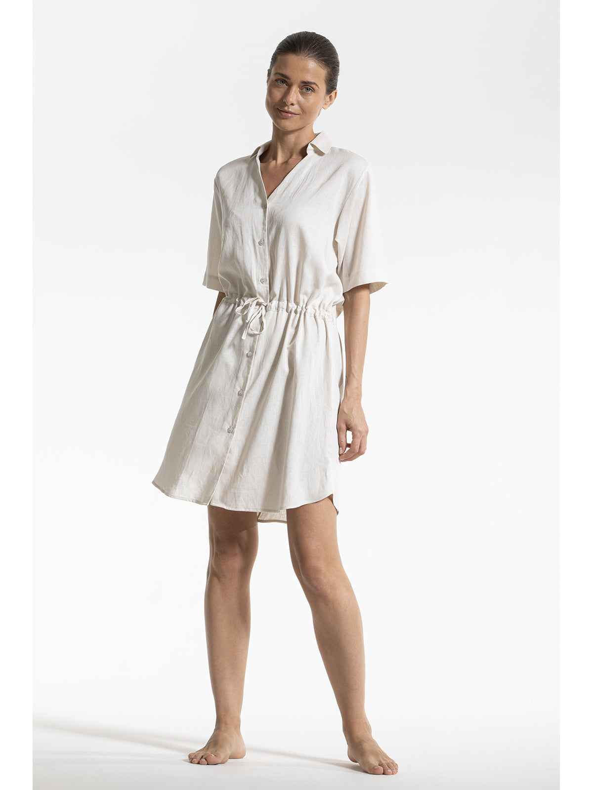 Camicione in lino e bamboo