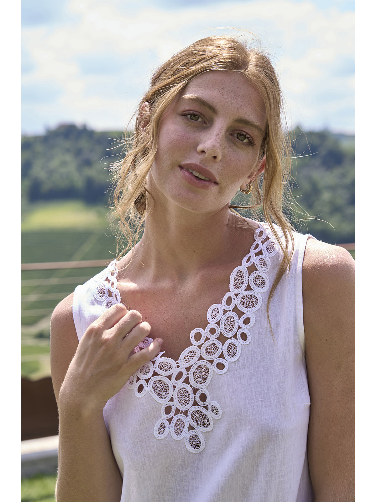 Abito donna lungo in fresco lino e bamboo