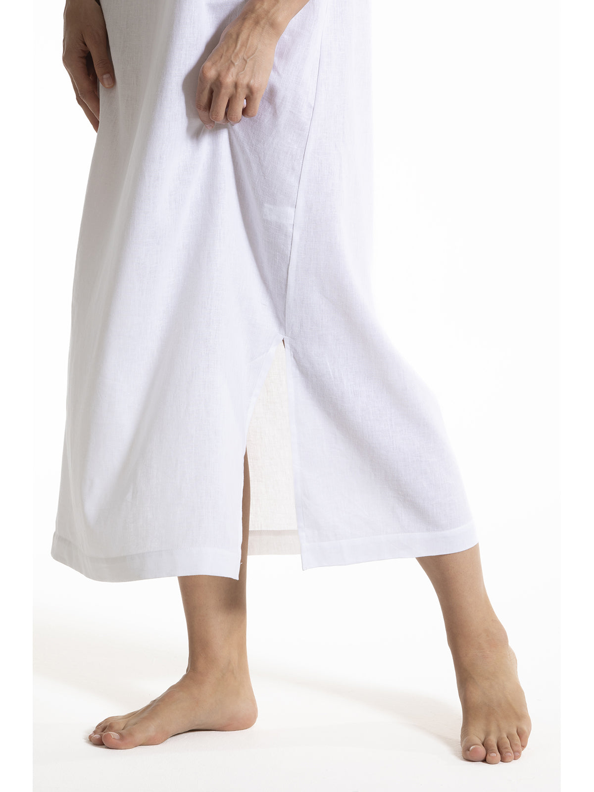 Abito donna lungo in fresco lino e bamboo