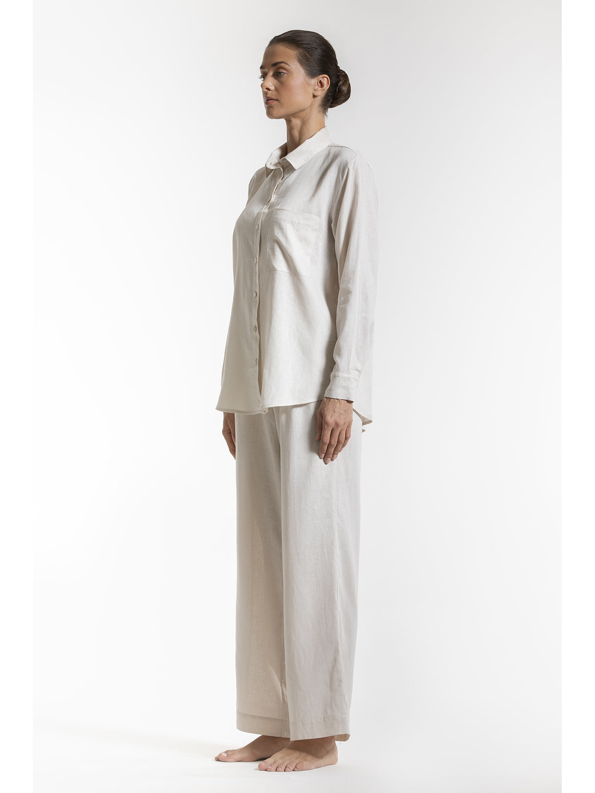 Raffinata camicia donna in lino e bamboo