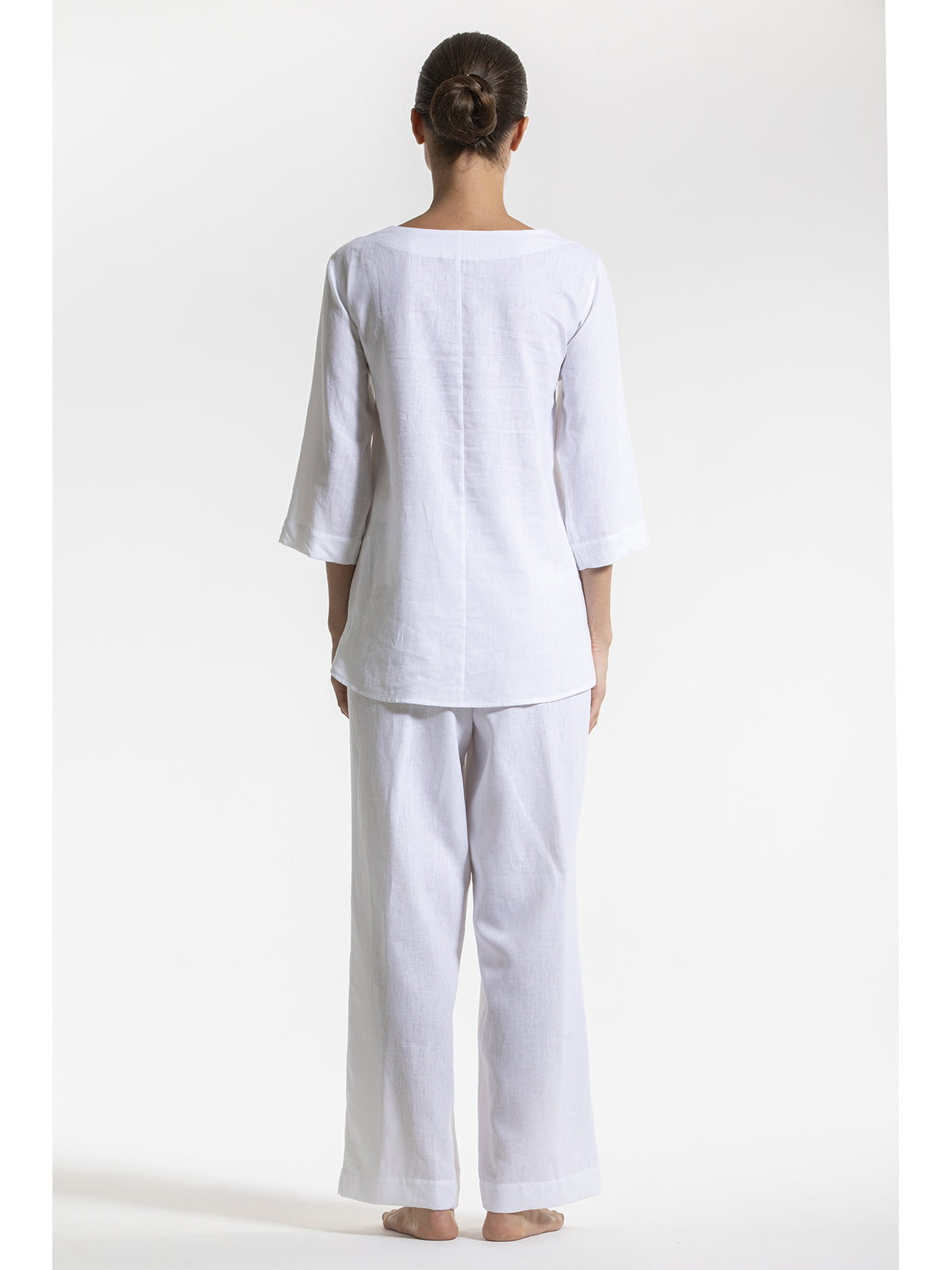 Abito donna lungo in fresco lino e bamboo