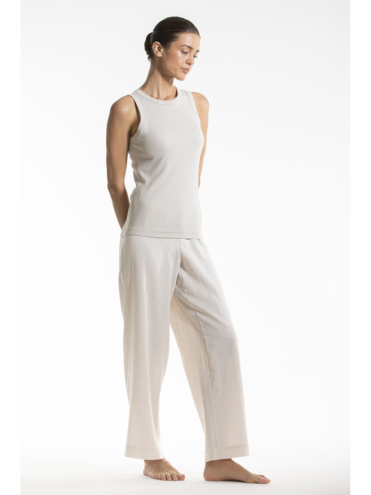 Fresca canotta in costina di cotone e bamboo