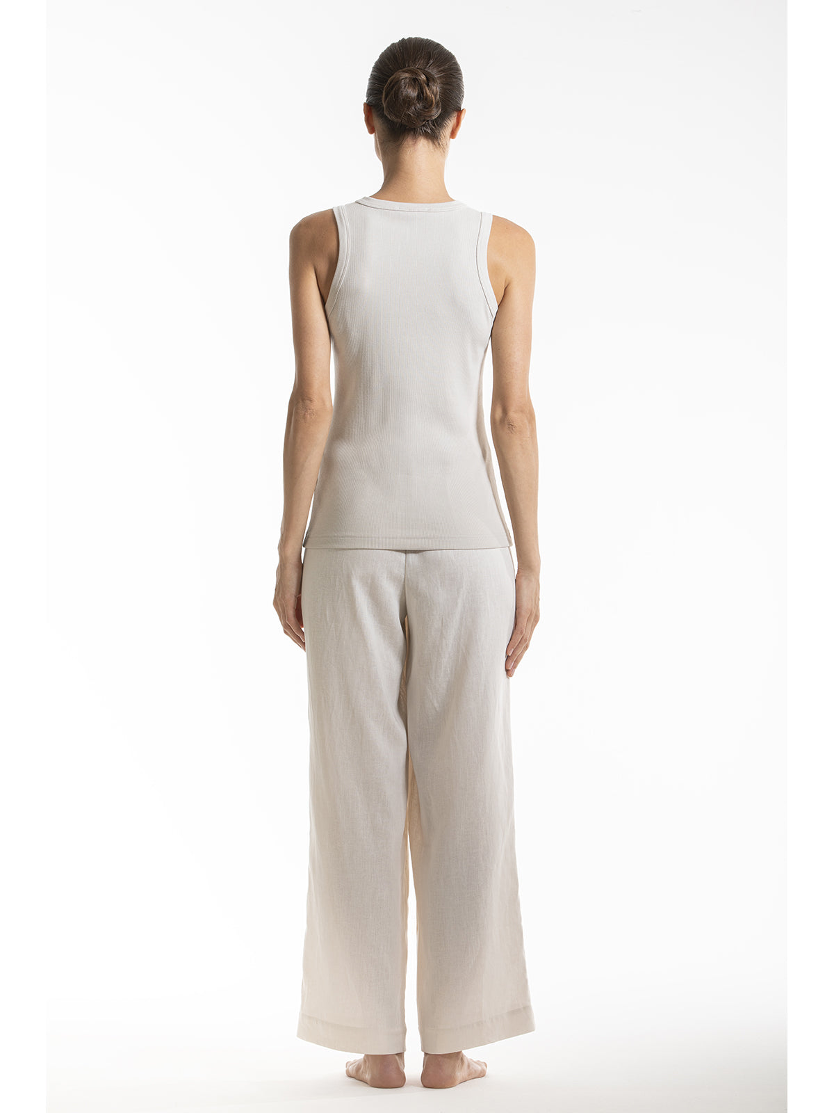 Fresca canotta in costina di cotone e bamboo