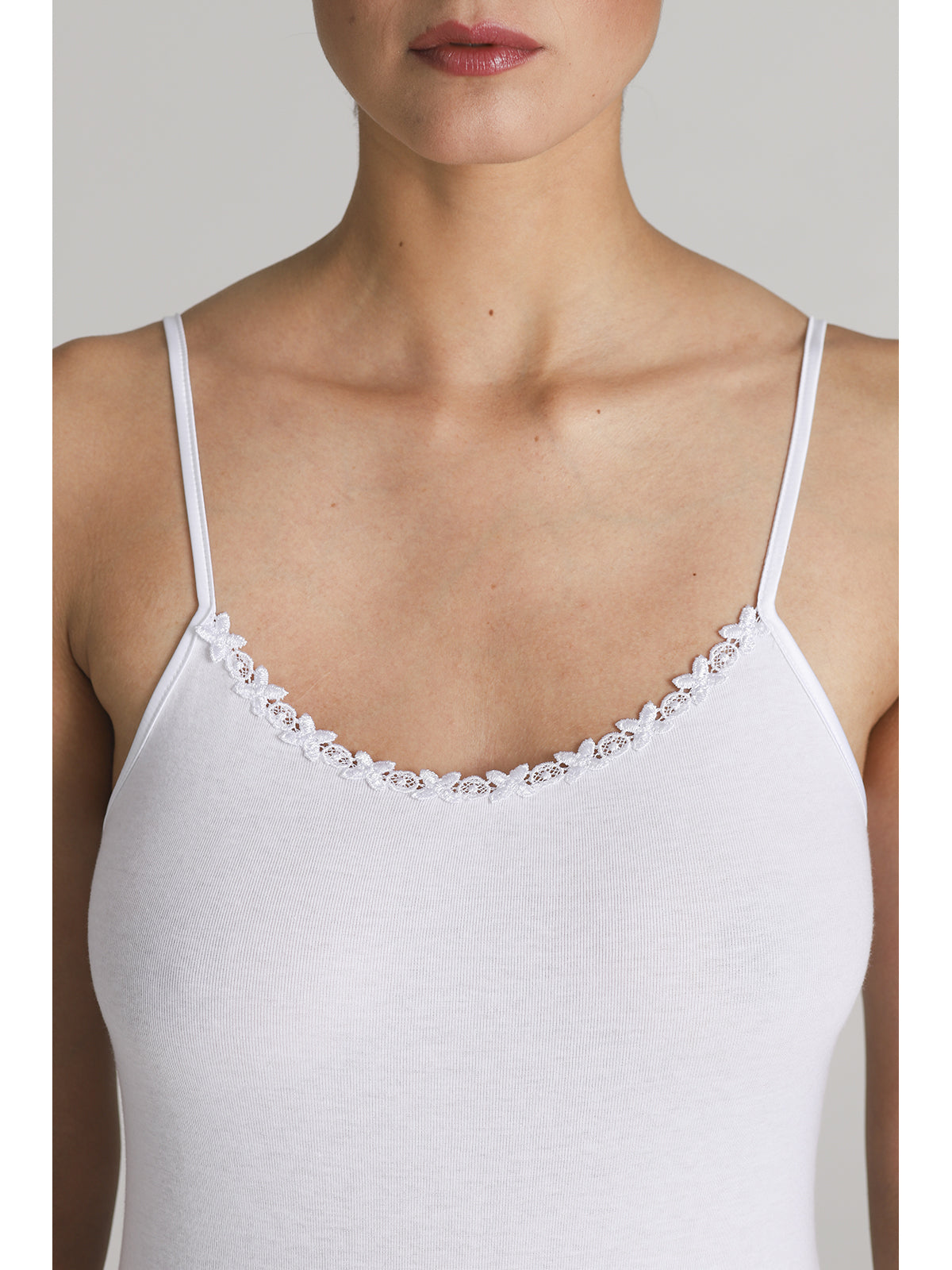 Canotta top donna in puro cotone naturale