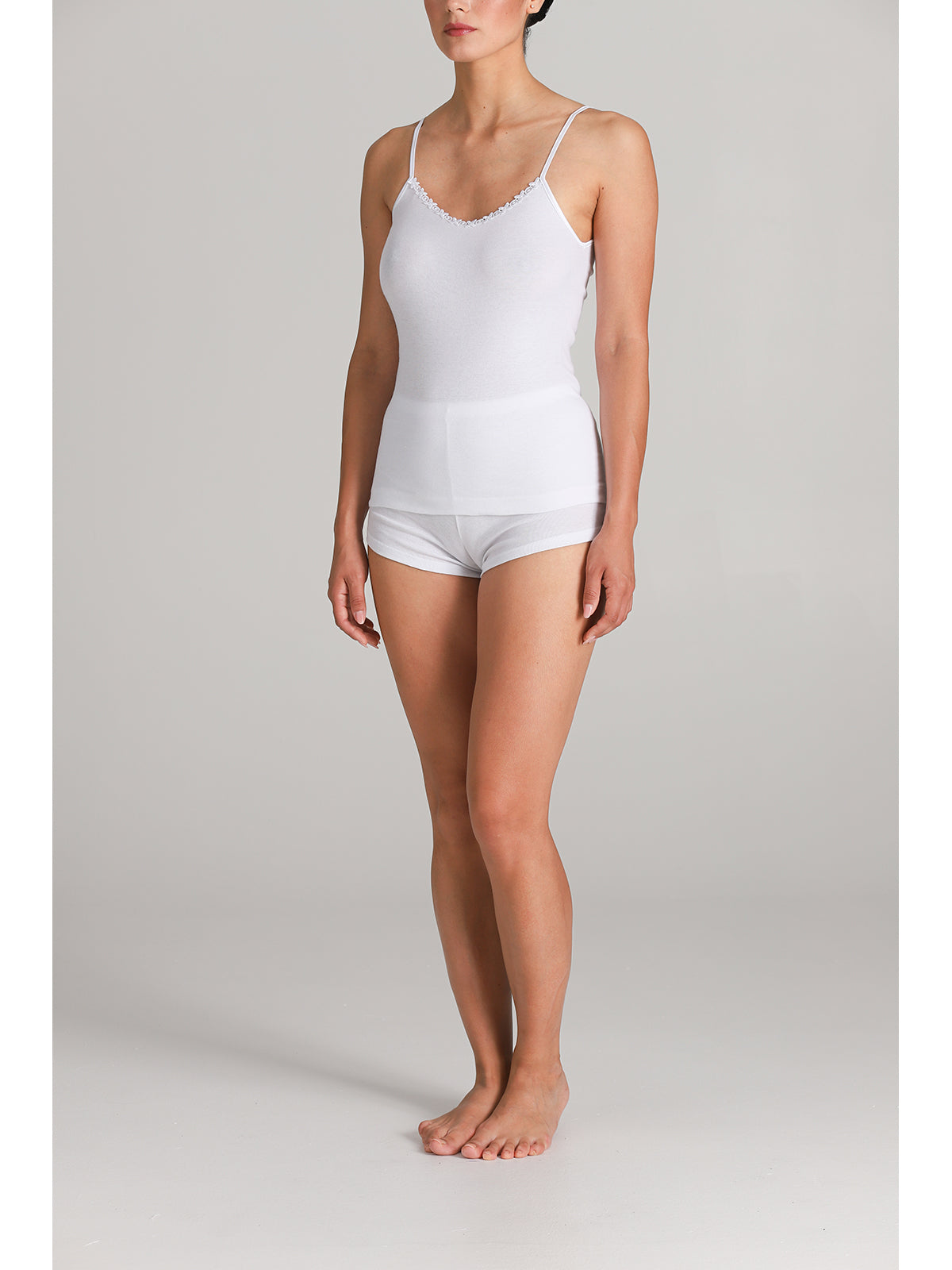 Canotta top donna in puro cotone naturale