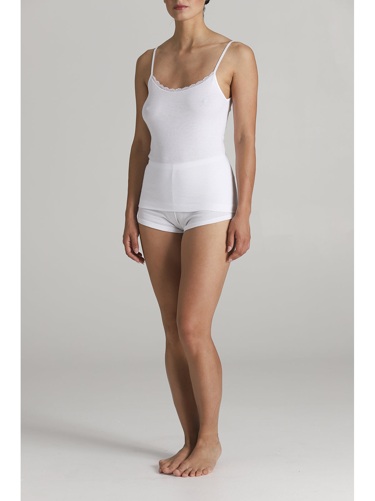 Canotta donna spallina larga in puro cotone