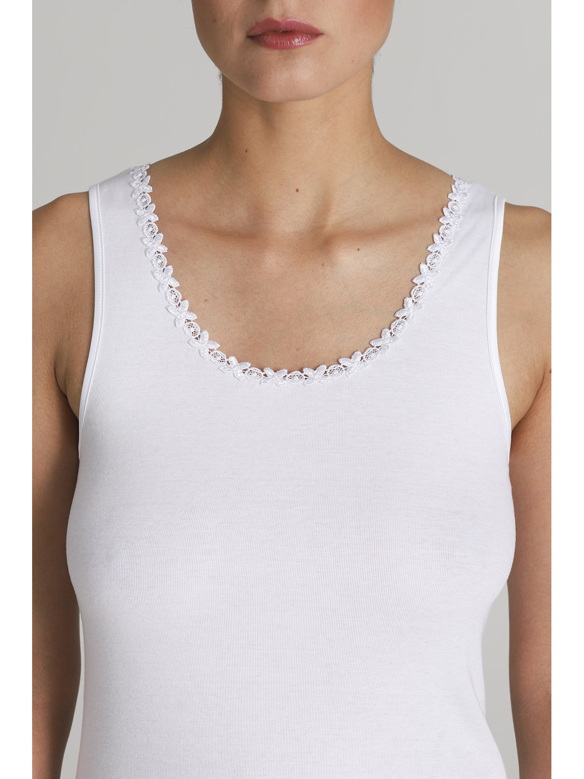 Canotta top donna in puro cotone naturale