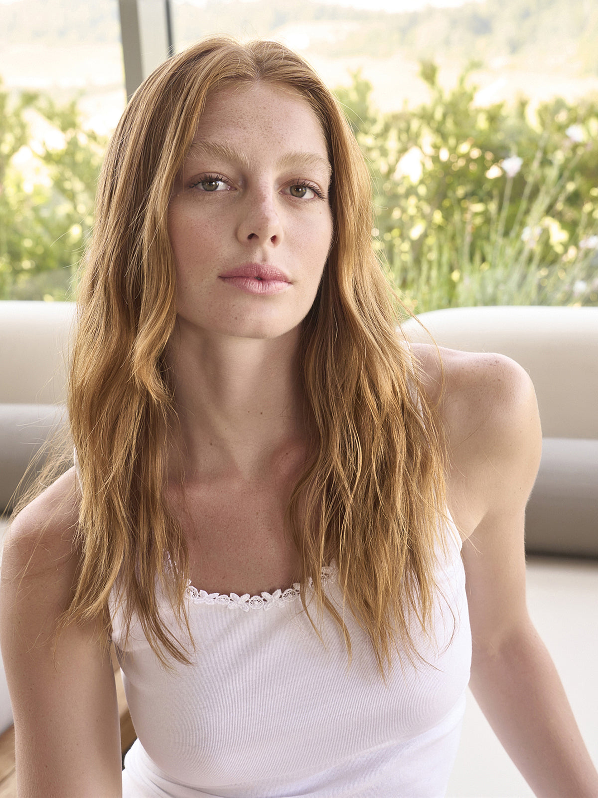 Canotta top donna in puro cotone naturale