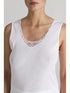 Canottierina donna con pizzo macrame'