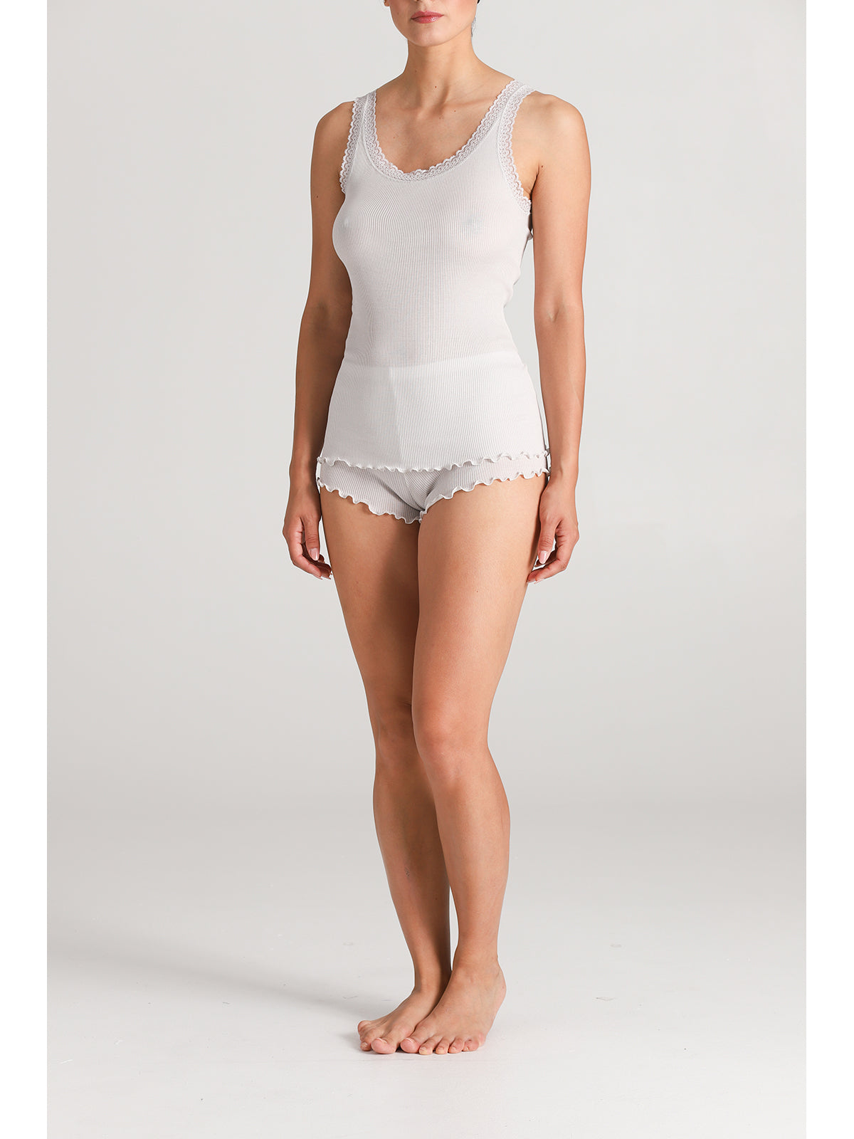 Canotta donna spallina stretta in pregiato filoscozia®