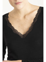 Maglietta In Double Intimo Di Lana E Cotone