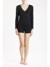 Maglietta In Double Intimo Di Lana E Cotone
