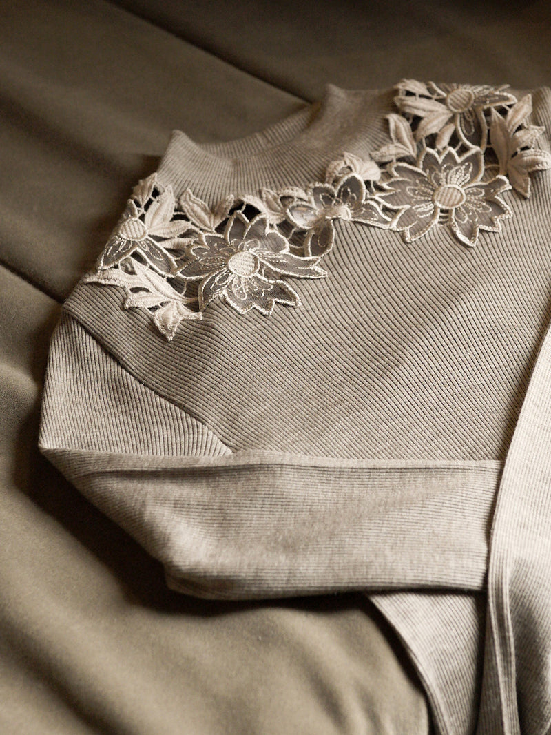 Maglietta lupetto in pregiata lana e seta