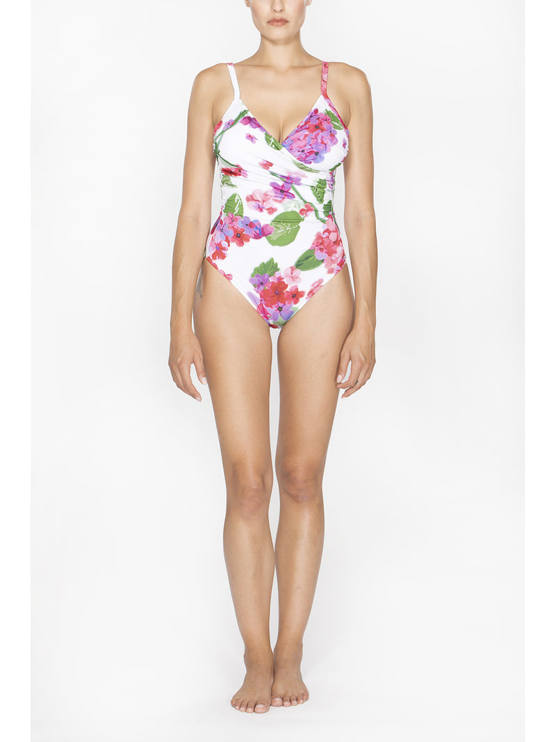 CROSS-OVER ONE-PIECE SWIMSUIT