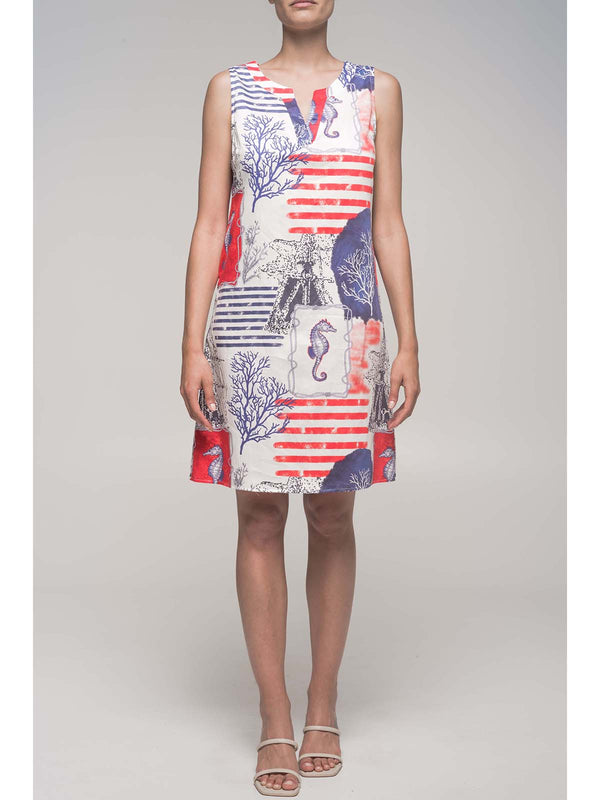 Sleeveless dress 100% cotton