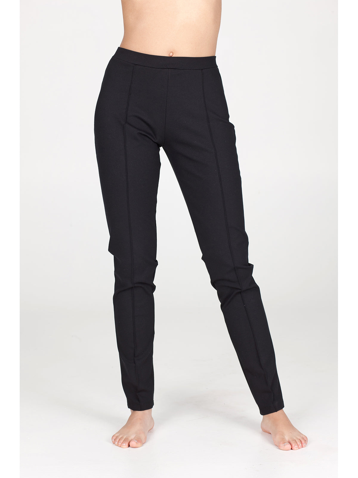 Pantaloni slim in viscosa elasticizzata nero Boglietti