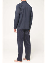 Pigiama cardigan in filo di scozia mercerizzato