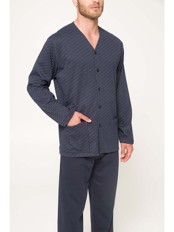 Cardigan pajamas in fresh 100% cotton jersey
