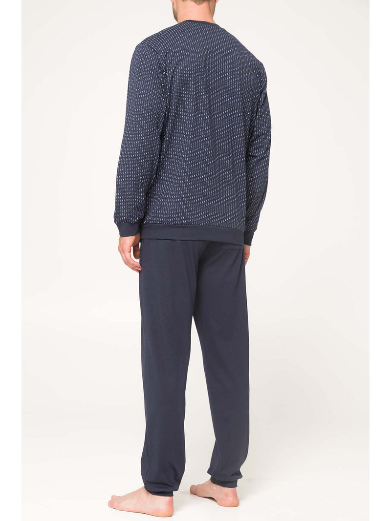 Pigiama con bordi in fresco jersey 100% cotone