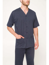 Pigiama cardigan in fresco jersey 100% cotone