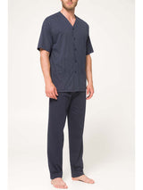 Pigiama cardigan in fresco jersey 100% cotone