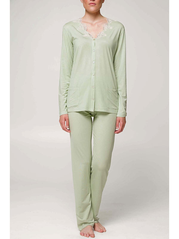 Open pajamas in soft micromodal jersey