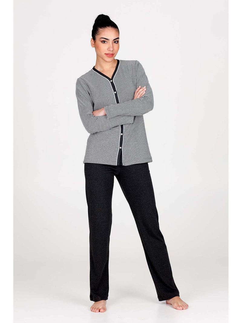 PYJAMA CHAUD EN PUR COTON INTERLOCK