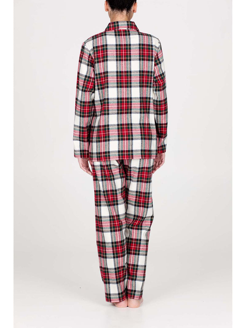 Pyjama traditionnel en flanelle de pur coton