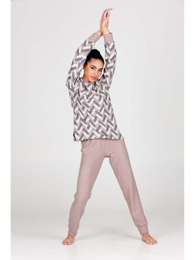 Pigiama in caldo e confortevole jacquard