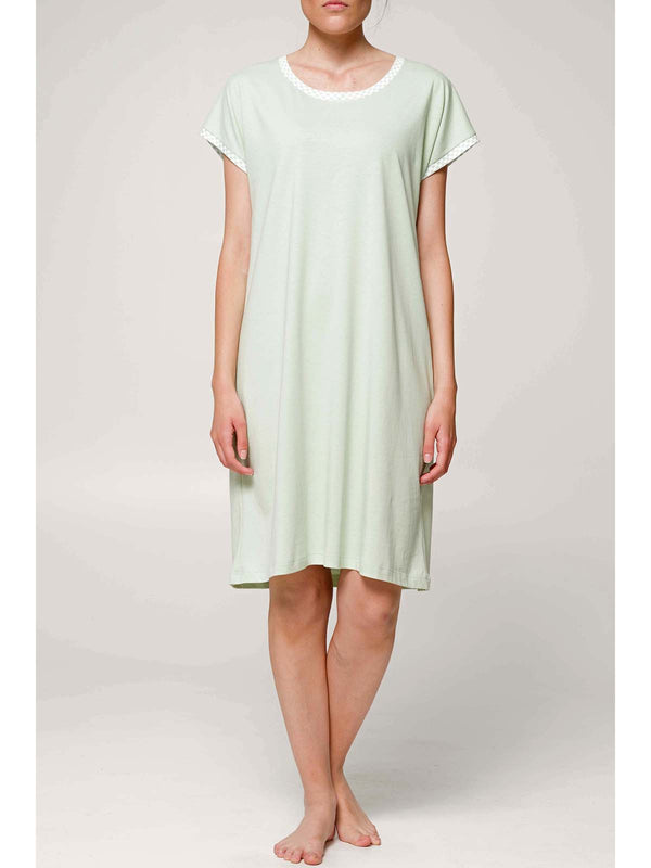 Nightgown in soft pure cotton jersey